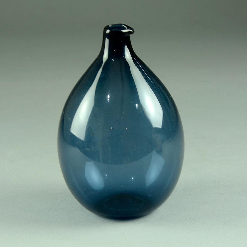 Timo Sarpaneva for Iittala, Finland   "i-glass" round decanter in blue