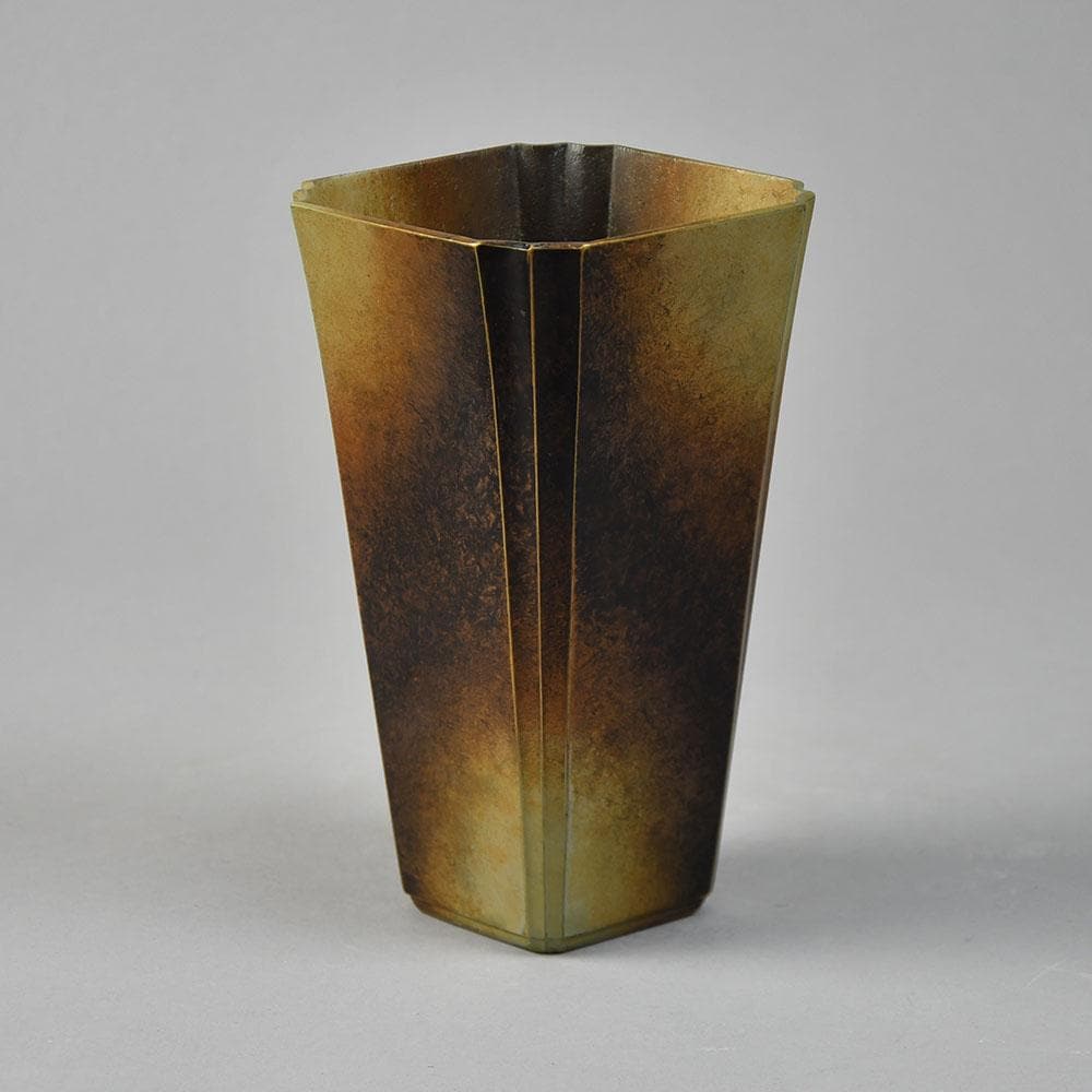 Ivar Ålenius-Björk for Ystad Bronze, square bronze vase G9048 - Freeforms