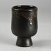 Jan Bontjes van Beek, Germany, goblet vase with black dripping glaze F8038 - Freeforms