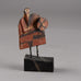 John Maltby, own studio, UK, stoneware figure with shield E7371 - Freeforms