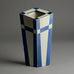 Karl Scheid, geometric vase with blue and white glaze E7013 - Freeforms