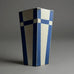 Karl Scheid, geometric vase with blue and white glaze E7013 - Freeforms