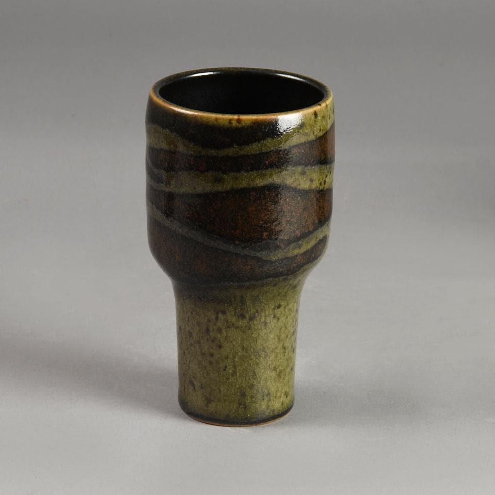 Karl Scheid, own studio, Germany, vase with glossy brown glaze E7269 - Freeforms