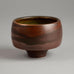 Karl Scheid, unique stoneware bowl with matte brown glaze D6406 - Freeforms