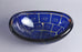 Large Blue glass "Ravenna" bowl by Sven Palmquist for Orrefors N1300 - Freeforms