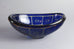 Large Blue glass "Ravenna" bowl by Sven Palmquist for Orrefors N1300 - Freeforms