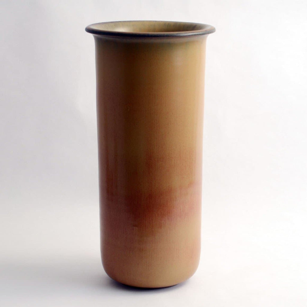 Large vase with brown and yellow ochre glaze by Gunnar Nylund N8588 - Freeforms