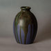 Léon Pointu, France, unique stoneware vase with dripping glaze G9347 - Freeforms