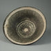 Lucie Rie, UK, unique stoneware "knitted" bowl with black cross hatch pattern G9322 - Freeforms