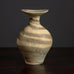 Lucie Rie, UK unique stoneware vase with striated matte pale brown glaze F8298 - Freeforms
