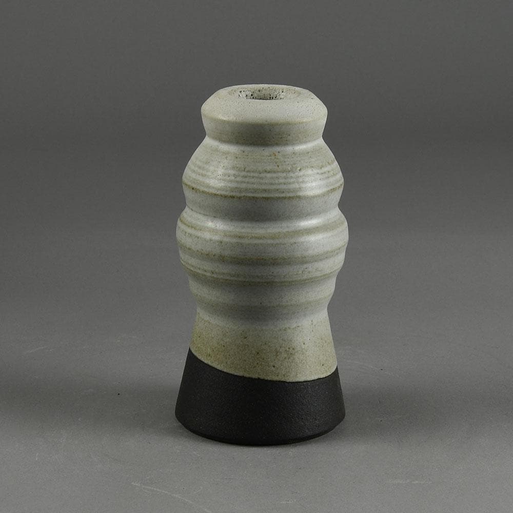 Martin Schlotz, Germany, unique stoneware vase with white glaze E7274 - Freeforms