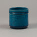 Nils Kahler for Herman A. Kahler Keramik, Denmark, cylindrical vase with turquoise glaze G9077 - Freeforms