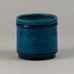 Nils Kahler for Herman A. Kahler Keramik, Denmark, cylindrical vase with turquoise glaze G9077 - Freeforms