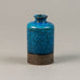 Nils Kahler for Herman A. Kahler Keramik, Denmark, small bottle vase with turquoise glaze G9078 - Freeforms