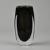 Nils Landberg for Orrefors, Sweden, Sommerso vase in black and clear glaze F8222 - Freeforms