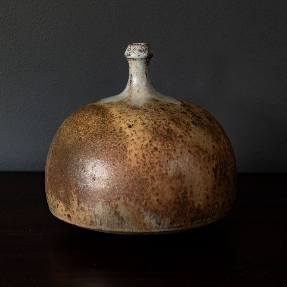 Otto Meier, Germany, unique stoneware vase with gray and brown glaze E7278 - Freeforms