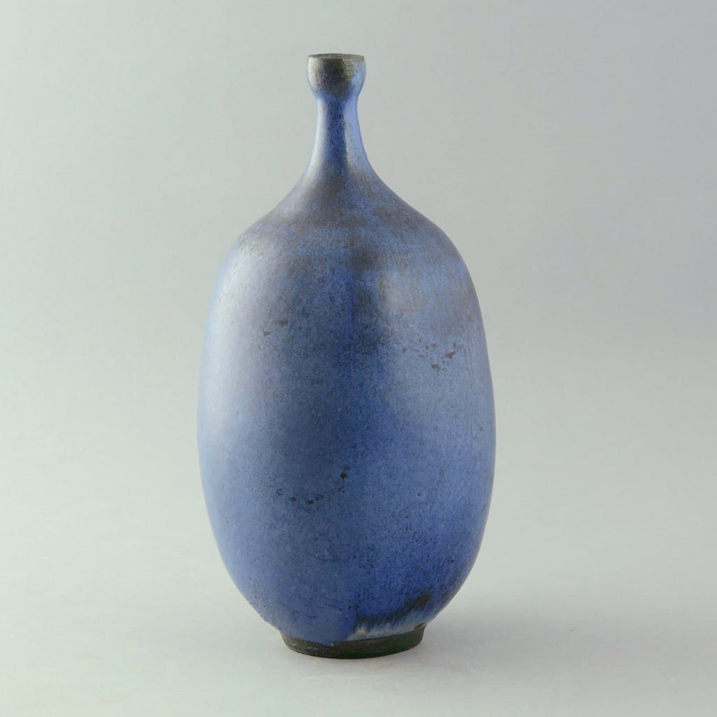 Otto Meier, own studio, Germany, unique stoneware vase with blue glaze G9306 - Freeforms