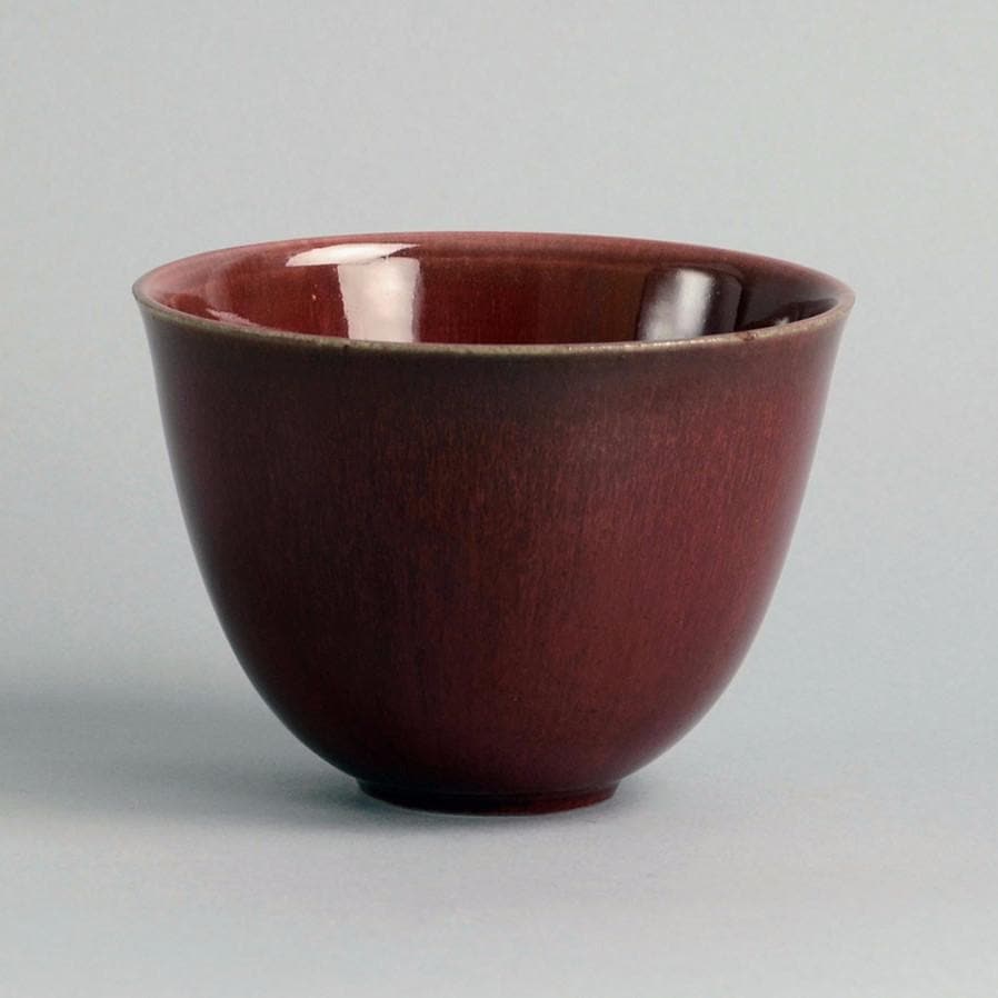 Oxblood bowl by Carl Halier for Royal Copenhagen N2916 - Freeforms