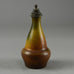 P. Ipsen, Denmark, earthenware vase with redish brown glaze and silver lid N2265 - Freeforms