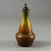 P. Ipsen, Denmark, earthenware vase with redish brown glaze and silver lid N2265 - Freeforms