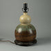 Patrick Nordstrom for Royal Copenhagen, Denmark, stoneware double gourd lamp with bronze base G9275 - Freeforms