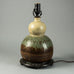 Patrick Nordstrom for Royal Copenhagen, Denmark, stoneware double gourd lamp with bronze base G9275 - Freeforms