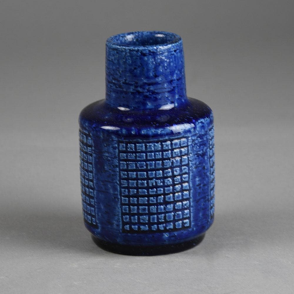 Per and Annelise Linnemann Schmidt for Palshus vase with blue glaze E7354 - Freeforms