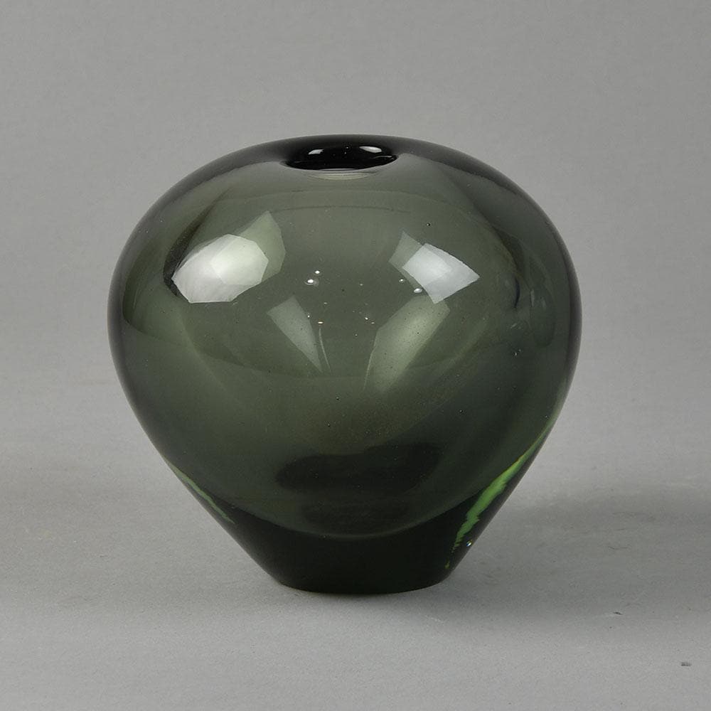 Per Lutken for Holmegaard, Denmark, gray round vase N5829 - Freeforms