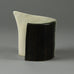 Peter Asshoff, Germany, two part stoneware sculpture with black and white glaze F8145 -F8146 - Freeforms
