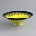 Peter Wills bowl with yellow and dripping metallic glaze D6030 - Freeforms