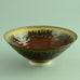 Peter Wills, Porcelain bowl with red and metallic brown glaze D6032 - Freeforms