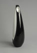 Porcelain sculptural vase with black and white glaze by Beate Kuhn B3699 - Freeforms