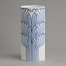 Porcelain vase with glossy white glaze with blue line decoration by Rosenthal B3668 - Freeforms