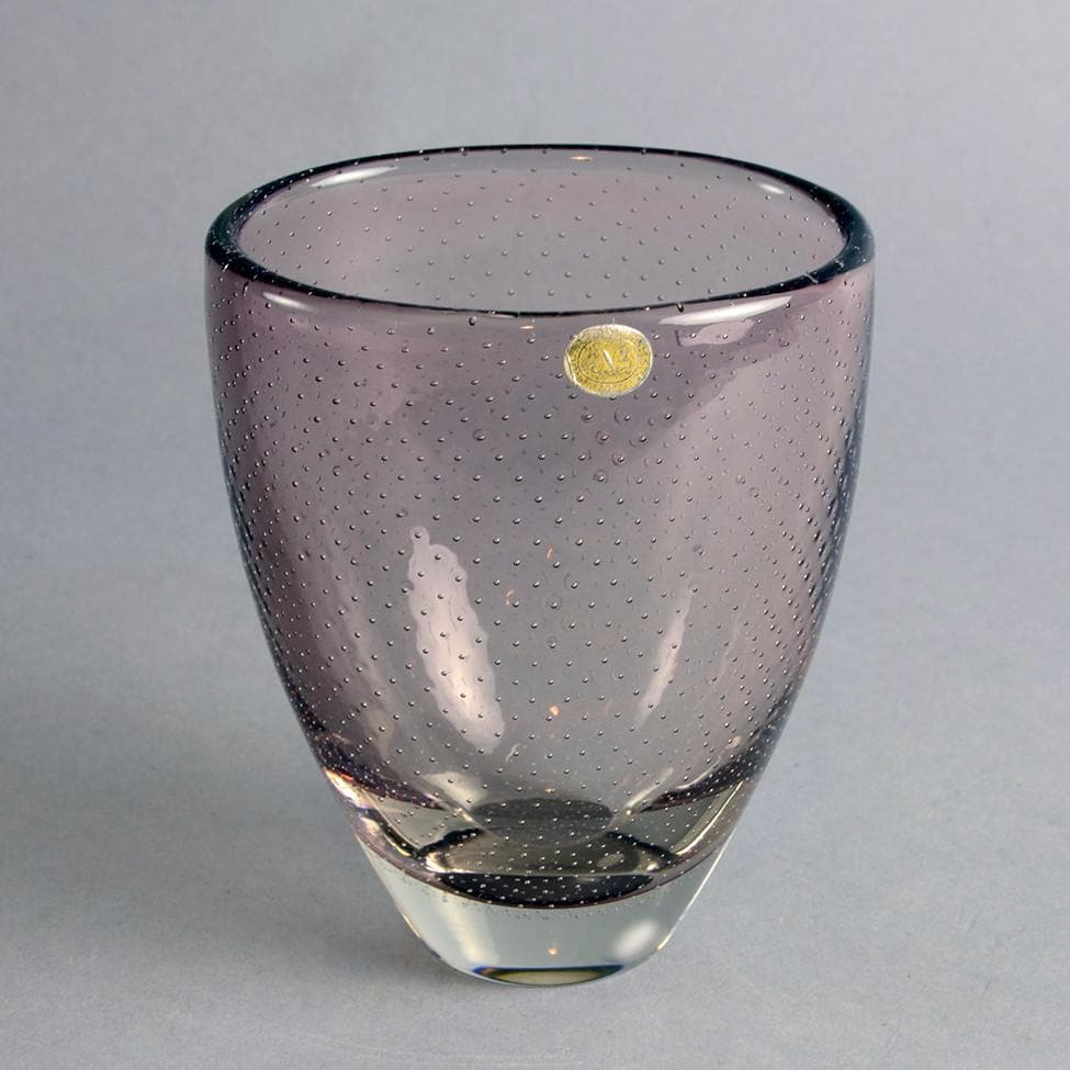 Purple glass vase by Gunnel Nyman for Nuutäjarvi-Nottsjö N1586 - Freeforms