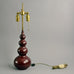 Quadruple-gourd stoneware lamp with oxblood glaze by Axel Salto B4045 - Freeforms