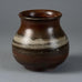 Saxbo, Denmark Stoneware vase with brown "birch bark" glaze G9242 - Freeforms