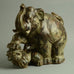 Sculpture of Elephant and Lion by Knud Kyhn for Royal Copenhagen A1235 - Freeforms