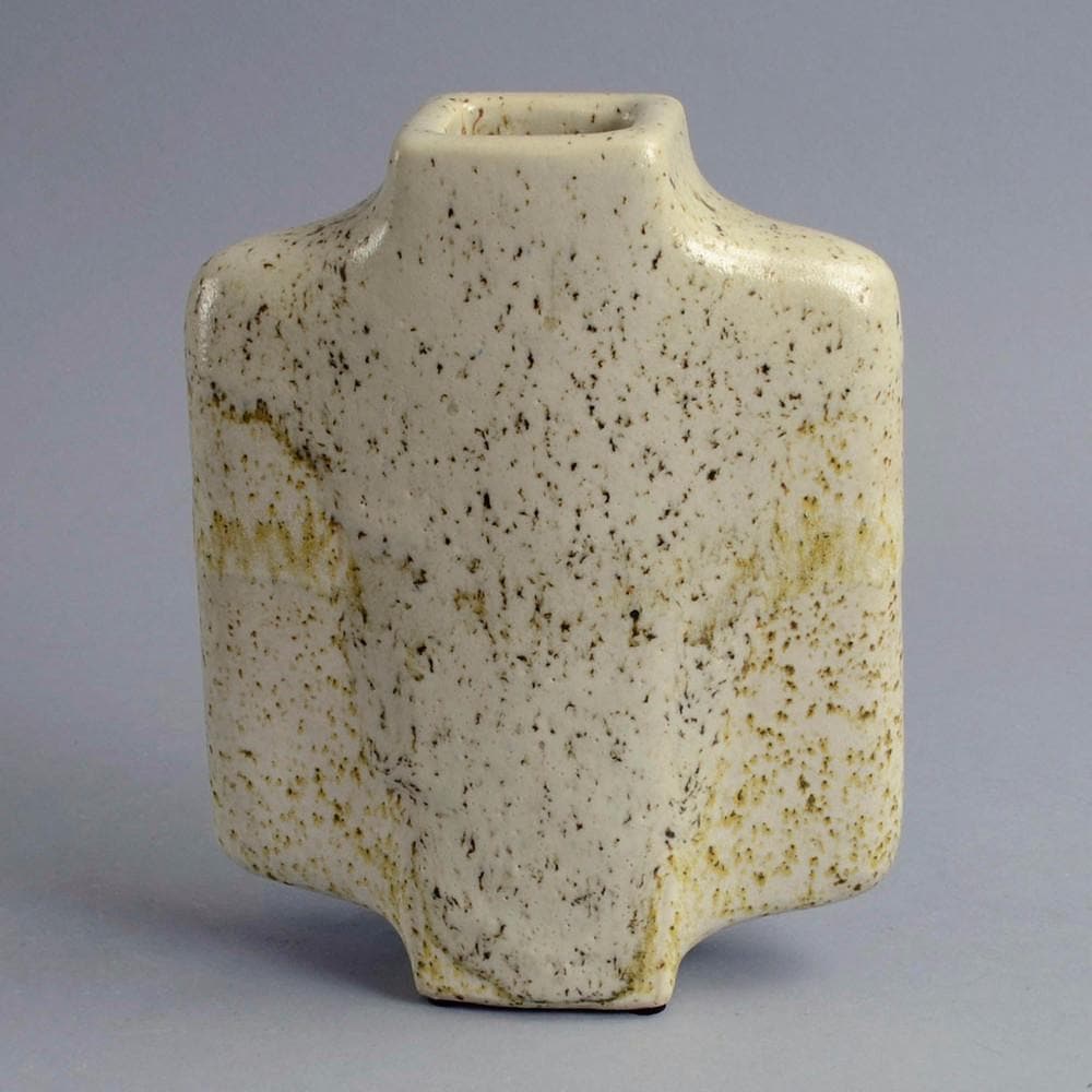 Square stoneware vase by Barbara Stehr N9101 - Freeforms