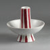 Stig Lindberg for Gustavsberg faience candlestick with pink and white pattern E7084 - Freeforms
