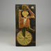 Stig Lindberg for Gustavsberg tile with man on a unicycle in relief E7326 - Freeforms