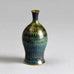 Stig Lindberg for Gustavsberg, unique miniature vase with with blue green glaze E7057 - Freeforms