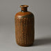Stig Lindberg for Gustavsberg, unique stoneware bottle vase with brown glaze G9214 - Freeforms