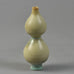 Stig Lindberg for Gustavsberg unique stoneware hourglass shaped cabinet vase with pale glaze G9215 - Freeforms