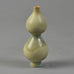 Stig Lindberg for Gustavsberg unique stoneware hourglass shaped cabinet vase with pale glaze G9215 - Freeforms