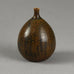 Stig Lindberg for Gustavsberg, unique stoneware miniature vase with brown glaze F8099 - Freeforms