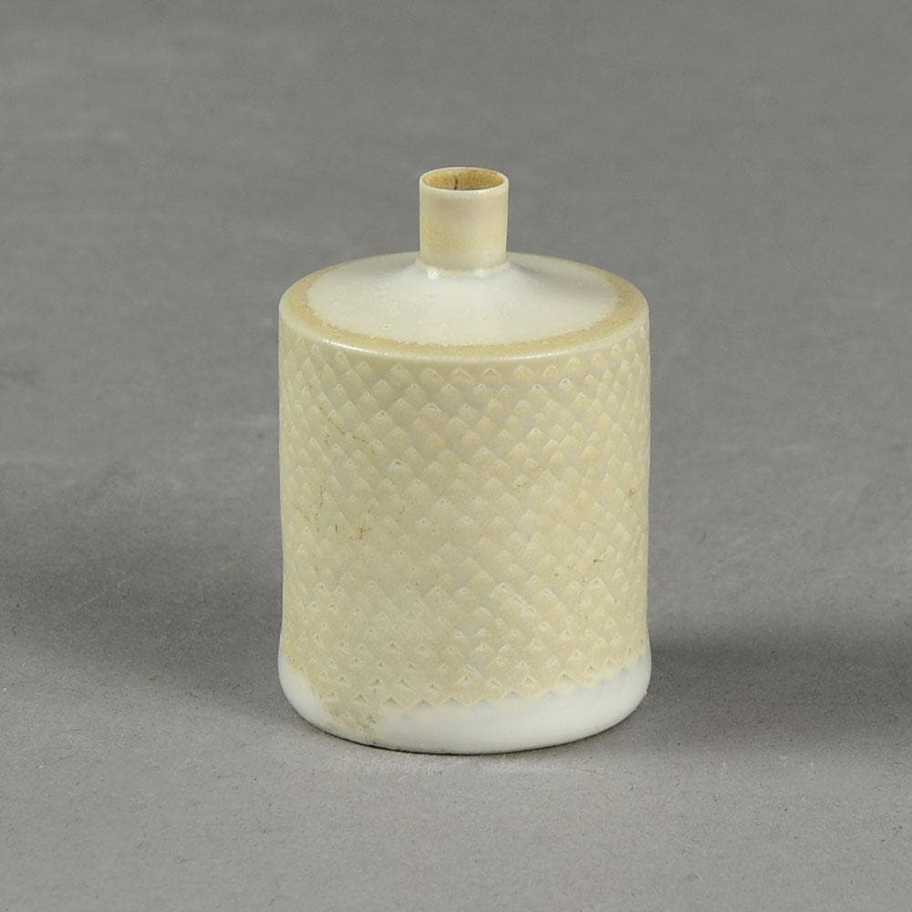 Stig Lindberg for Gustavsberg, unique stoneware miniature vase with white glaze F8098 - Freeforms