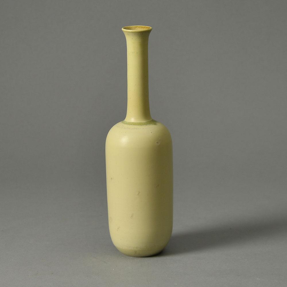 Stig Lindberg for Gustavsberg unique stoneware vase with matte off white glaze G9308 - Freeforms