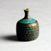 Stig Lindberg miniature vase with turquoise blue and brown glaze D6220 - Freeforms