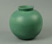 Stoneware "Argenta" vase with matte green glaze by Wilhelm Kage N9850 - Freeforms