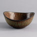 Stoneware bowl with matte brown glaze by Gunnar Nylund B3684 - Freeforms
